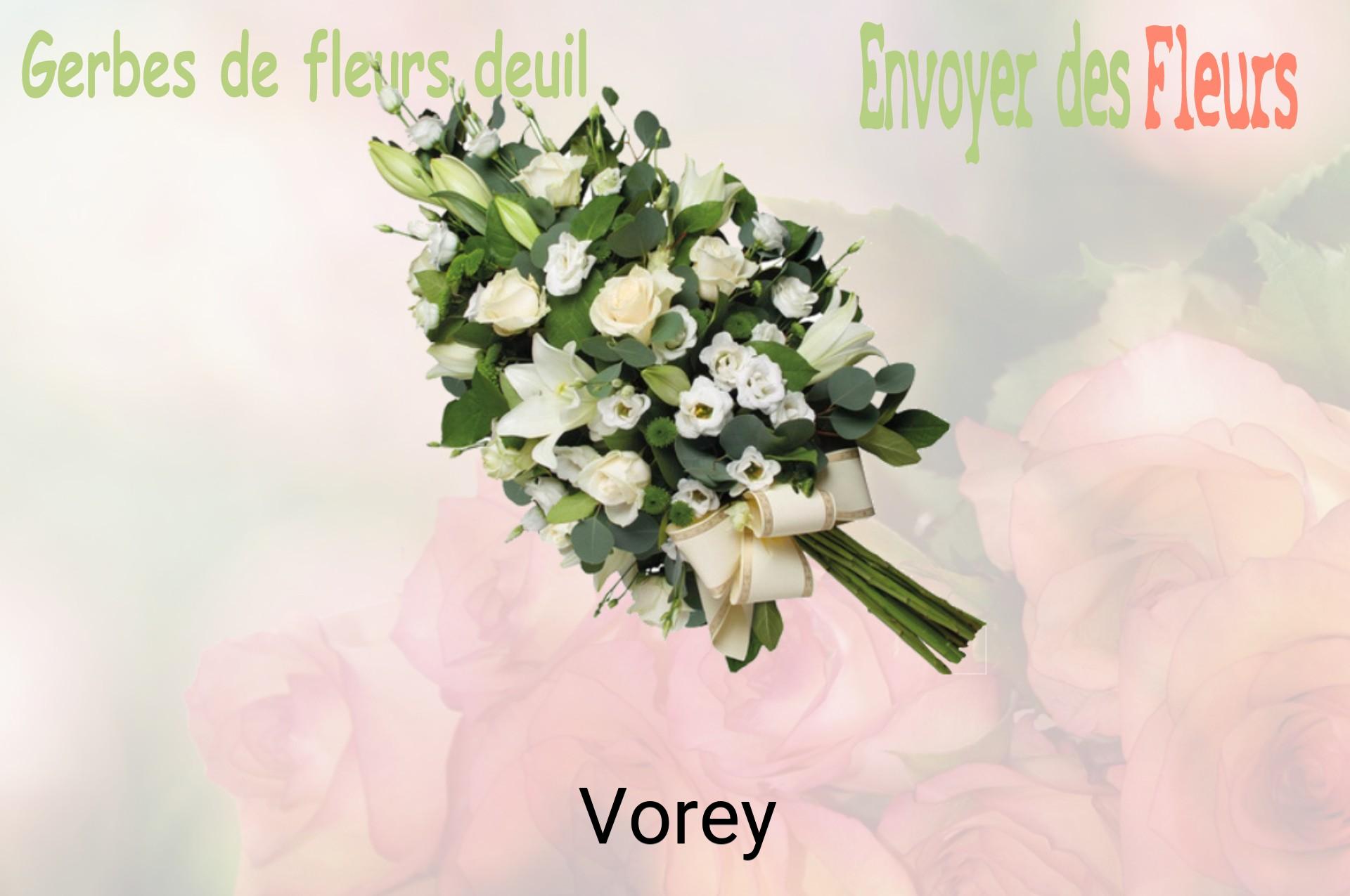 Gerbe de fleurs de deuil livrée à Vorey